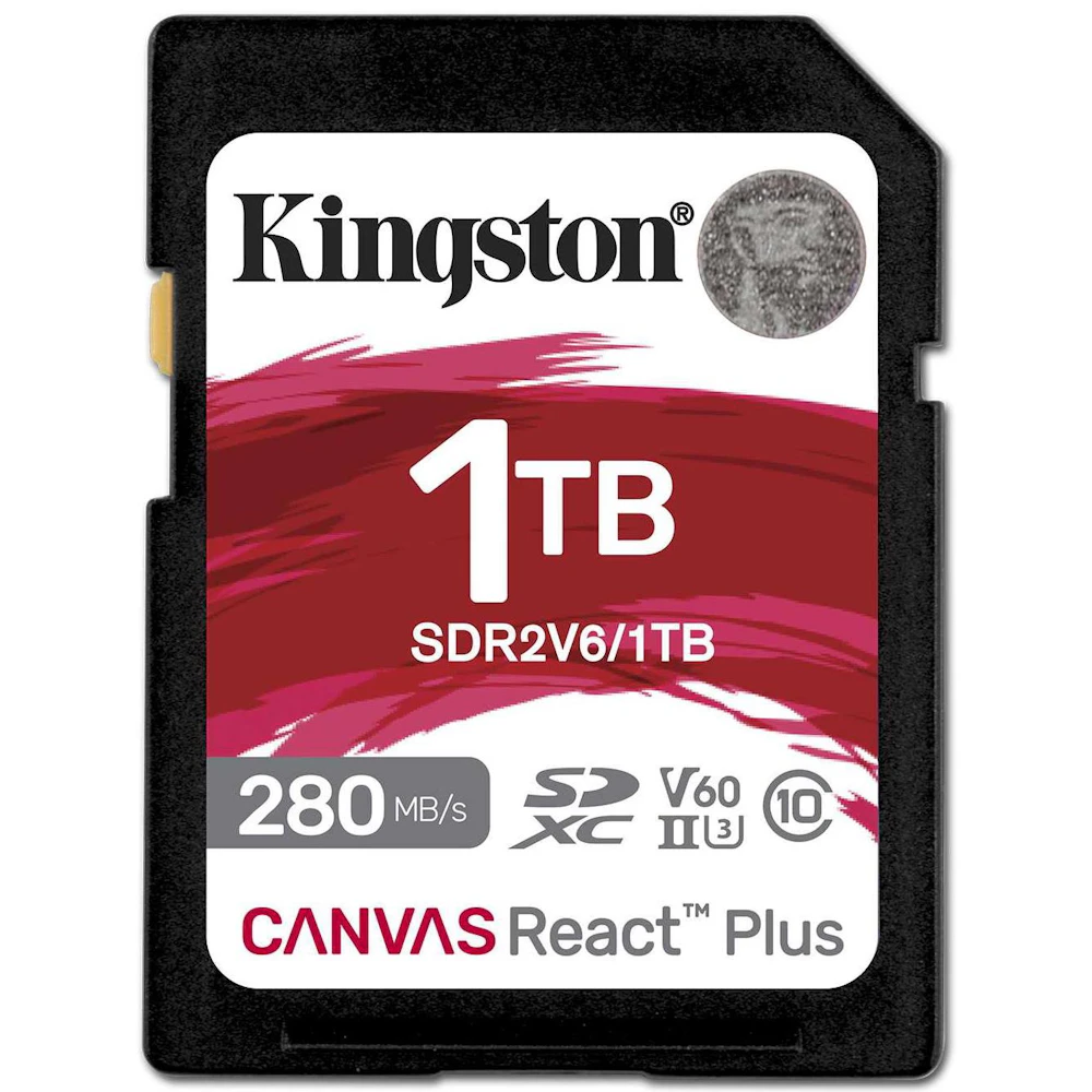 Kingston Canvas React SDXC U3 V60 UHS-II SD Card - 1TB