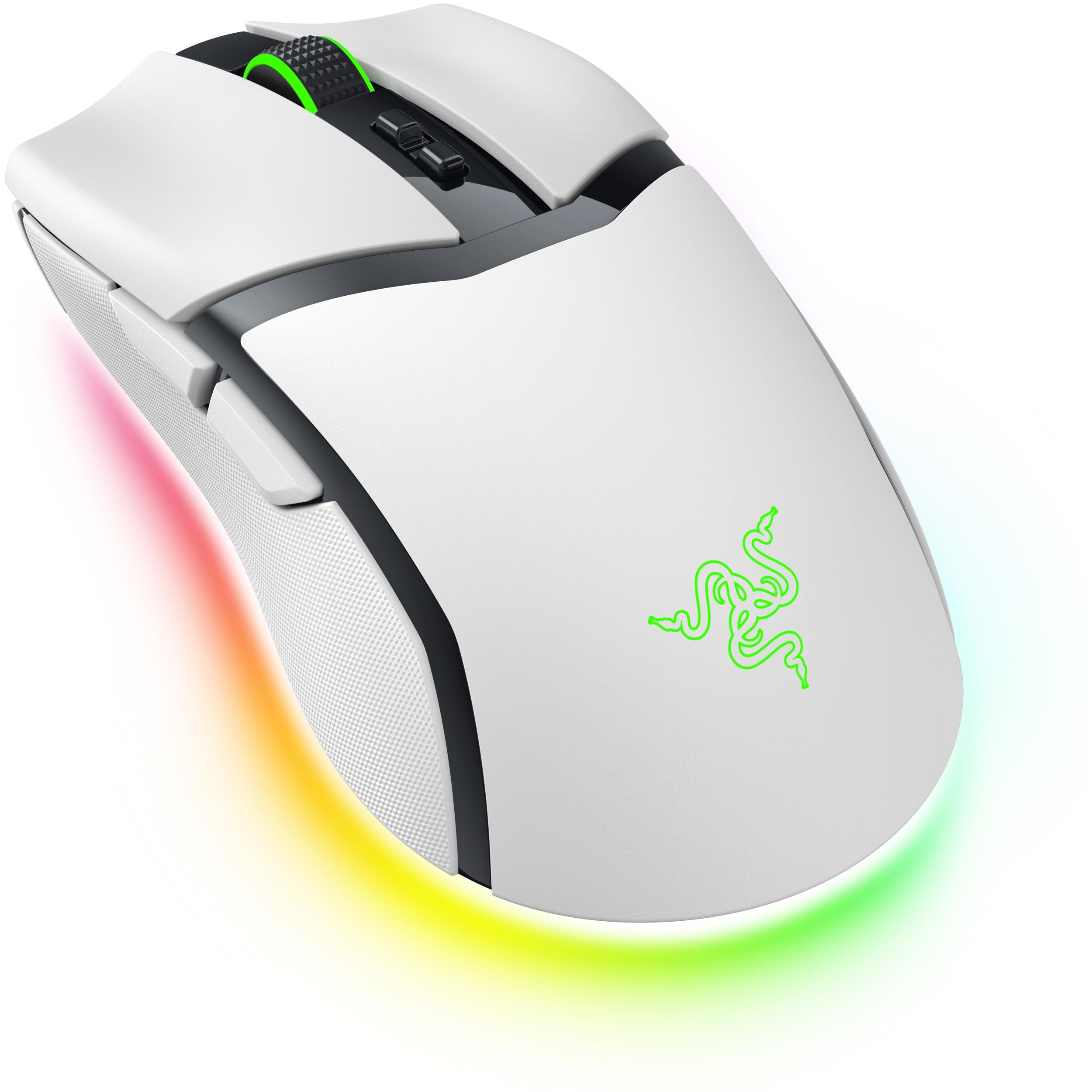 A large main feature product image of Razer Cobra Pro - Ambidextrous Wired/Wireless Gaming Mouse (White)