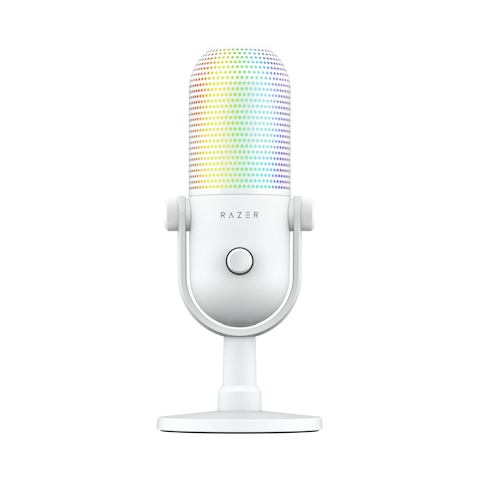 Razer Seiren V3 Chroma - RGB USB Microphone with Tap-to-Mute (White)