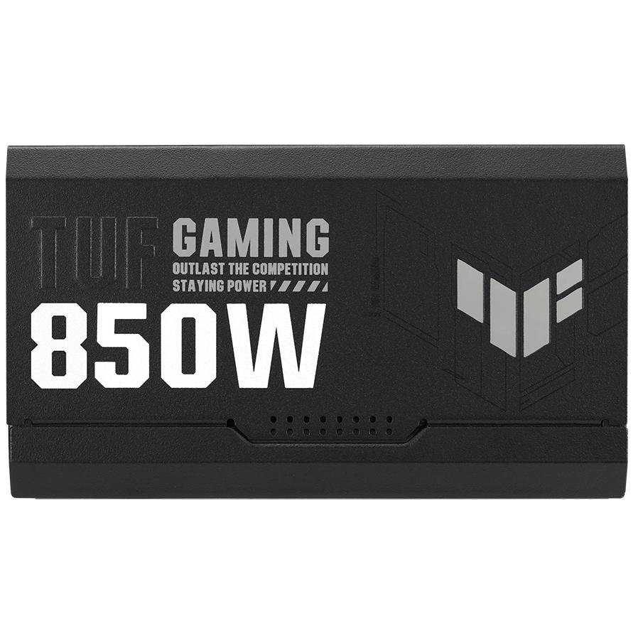 A large main feature product image of ASUS TUF Gaming 850W Gold ATX Modular PSU
