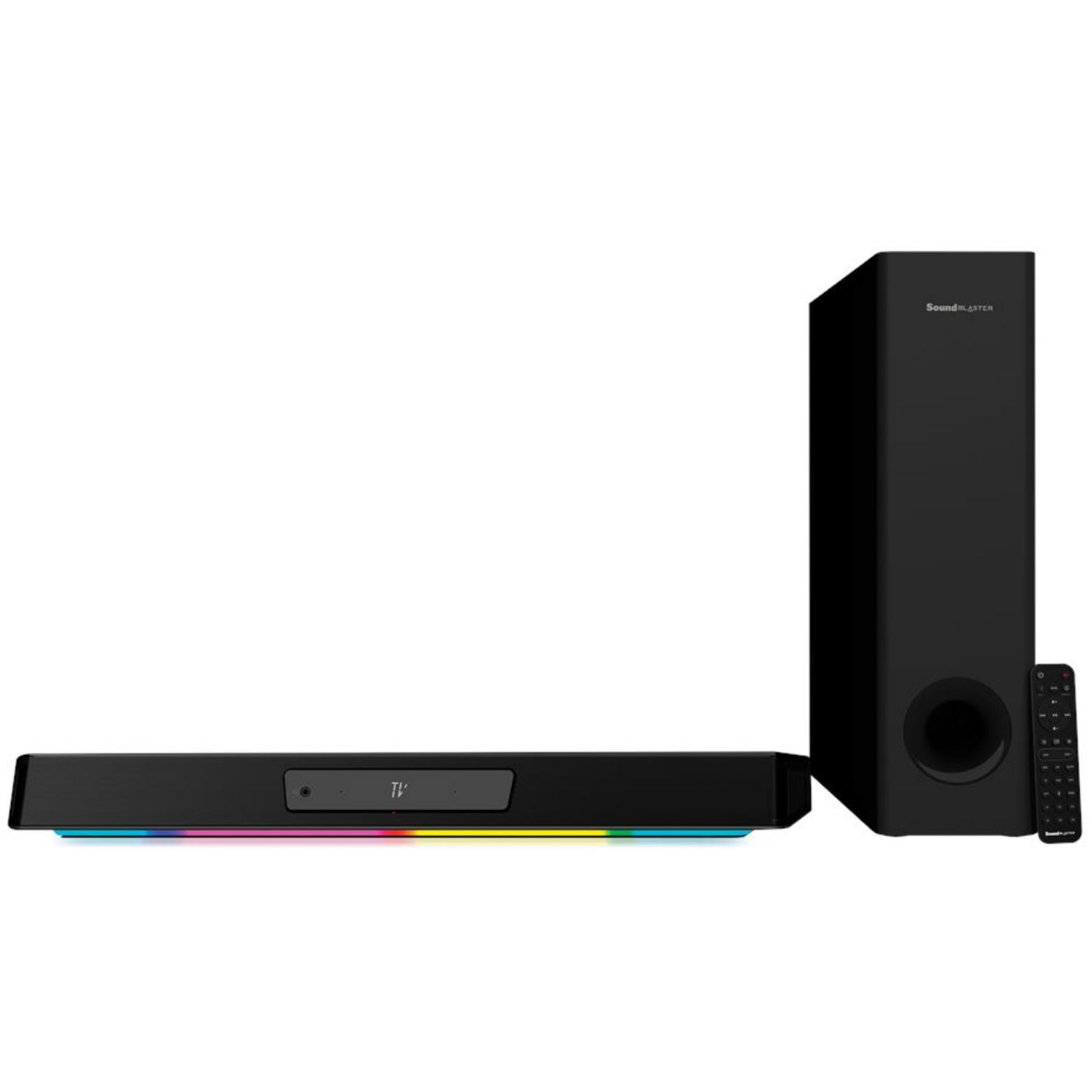 A large main feature product image of Creative Katana V2X - Gaming Soundbar with Subwoofer
