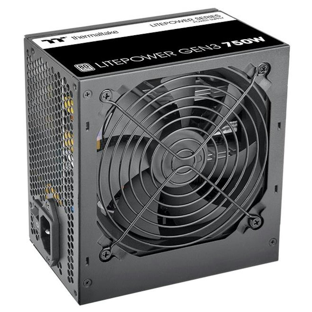 A large main feature product image of Thermaltake Litepower GEN3 - 750W 80PLUS White ATX PSU
