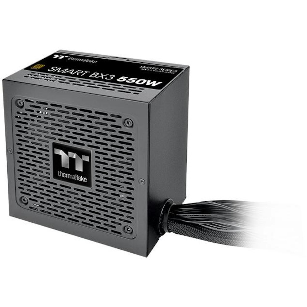 A large main feature product image of Thermaltake Smart BX3 - 550W 80PLUS Bronze PCIe 5.0 ATX PSU