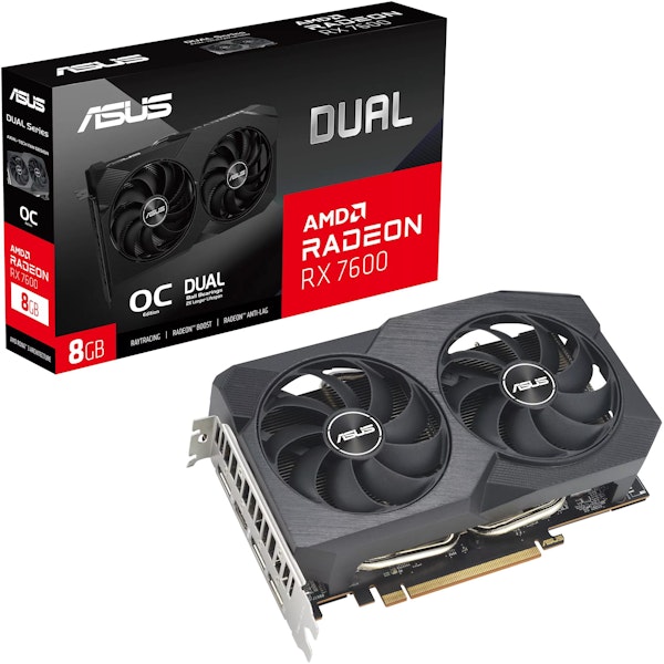 ASUS Radeon RX 7600 Dual OC V2 8GB GDDR6 | PLE Computers