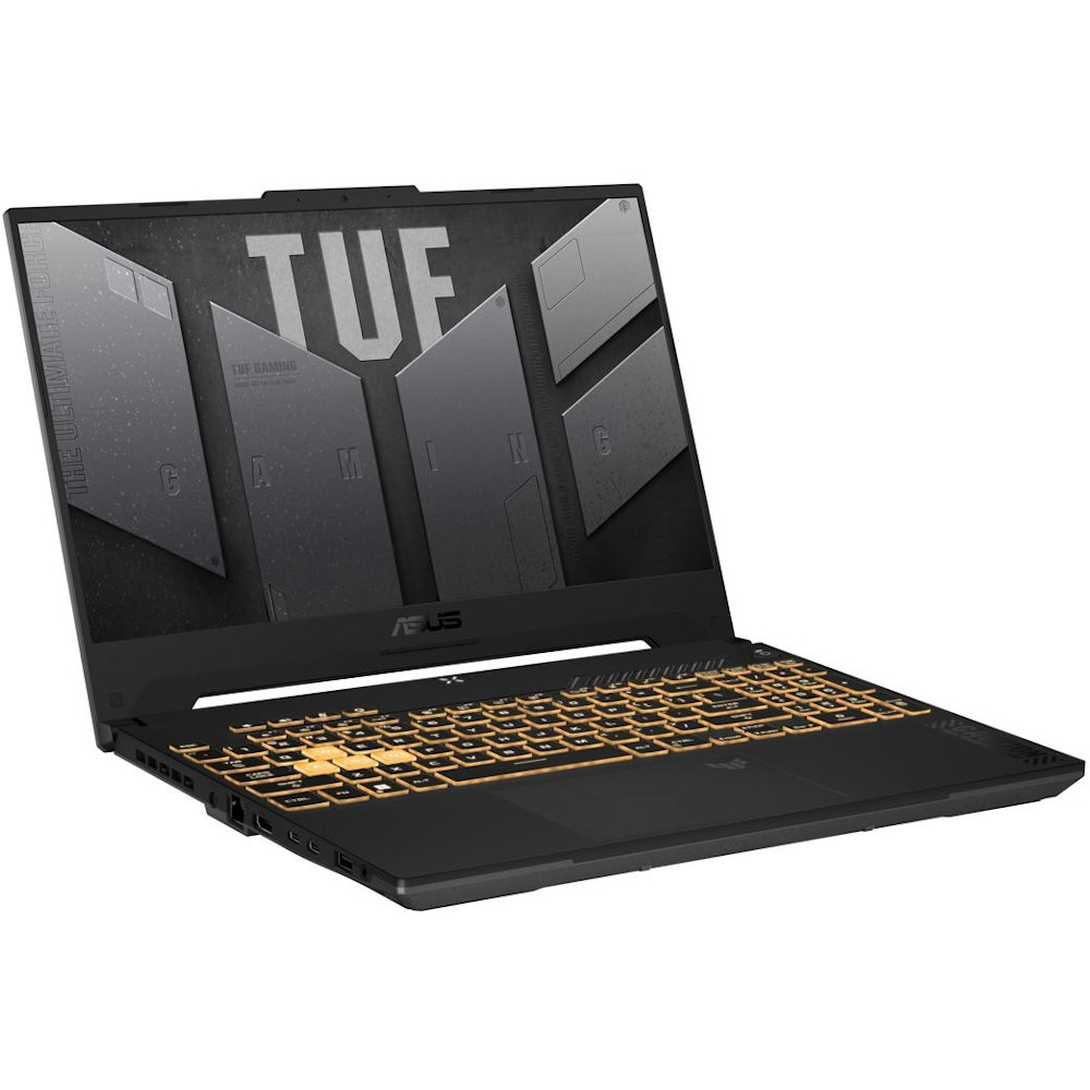 A large main feature product image of EX-DEMO ASUS TUF Gaming F15 FX507VV4-LP080W 15.6" 144Hz 13th Gen i7 13700H RTX 4060 Win 11 Gaming Notebook