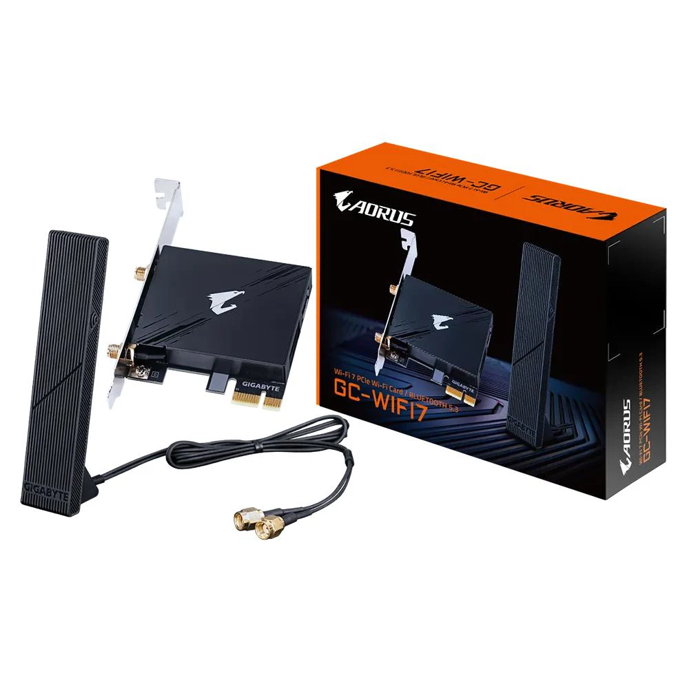 Gigabyte GC-WIFI7 Tri-Band Wi-Fi 7 Bluetooth 5.3 Wireless PCIe Adapter