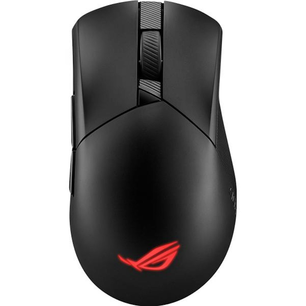 A large main feature product image of EX-DEMO ASUS ROG Gladius III Wireless Aimpoint Gaming Mouse