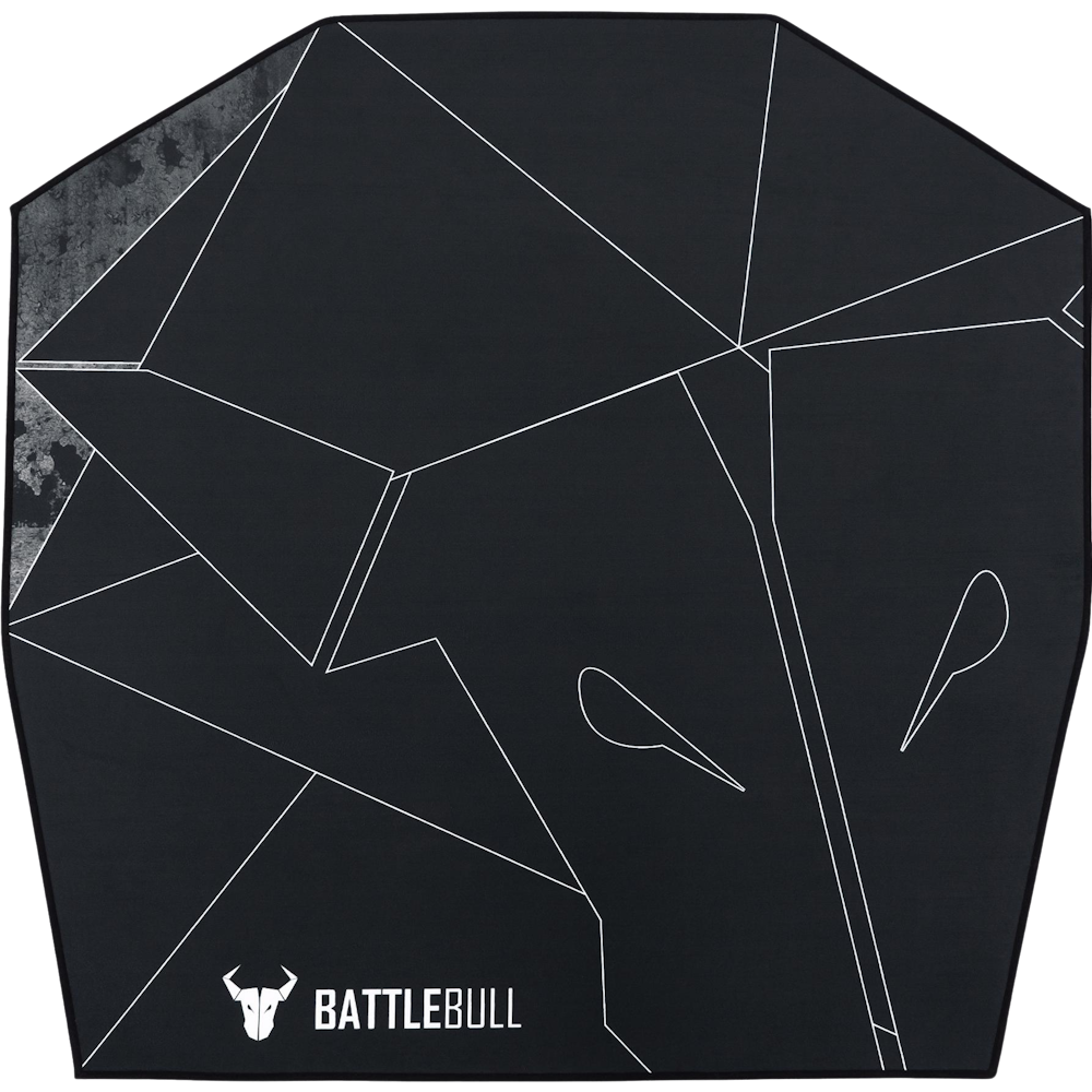 A large main feature product image of EX-DEMO BattleBull Zoned Floor Chair Mat - Black/White