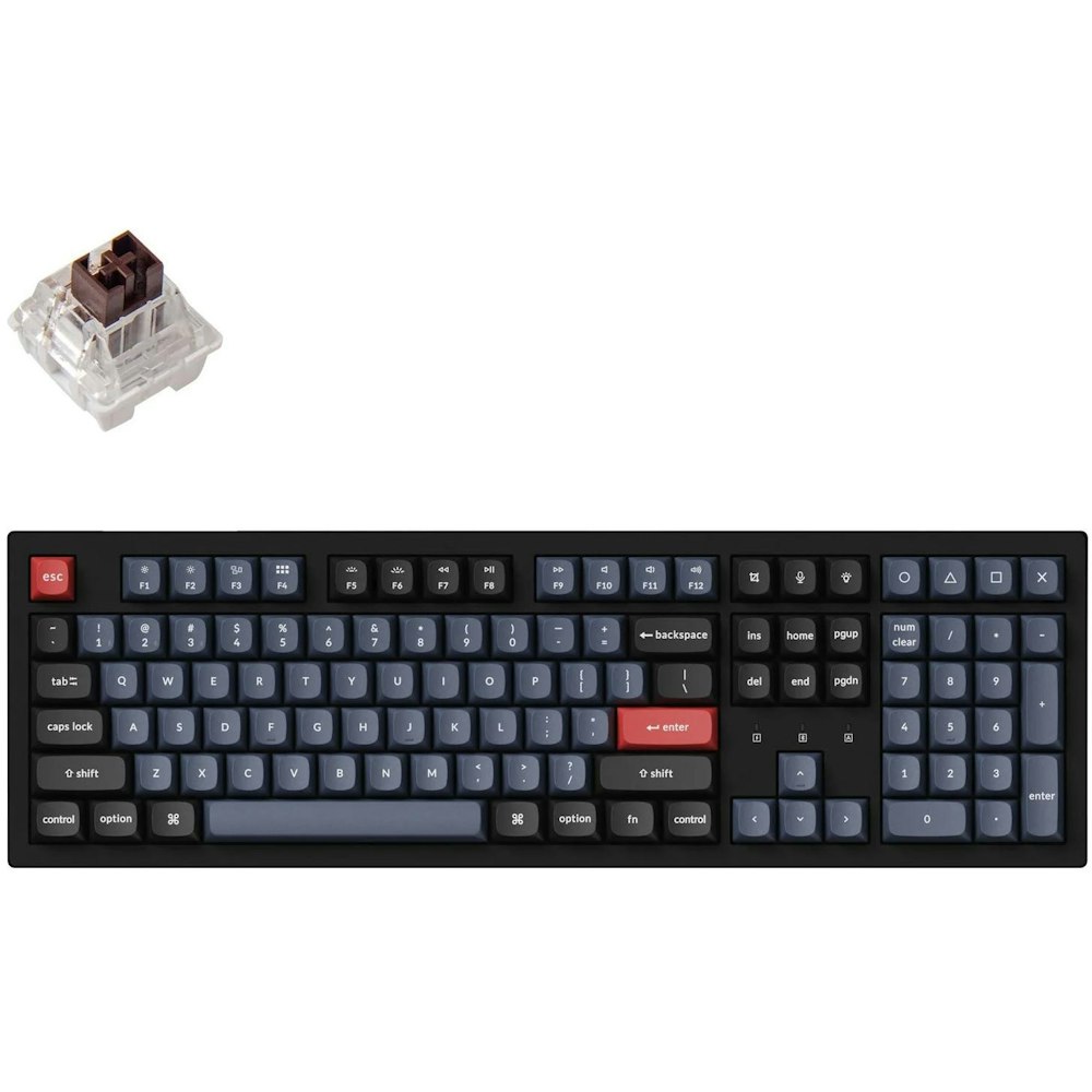 A large main feature product image of Keychron K10 Pro QMK/VIA Wireless Mechanical Keyboard Black (Brown Switch)