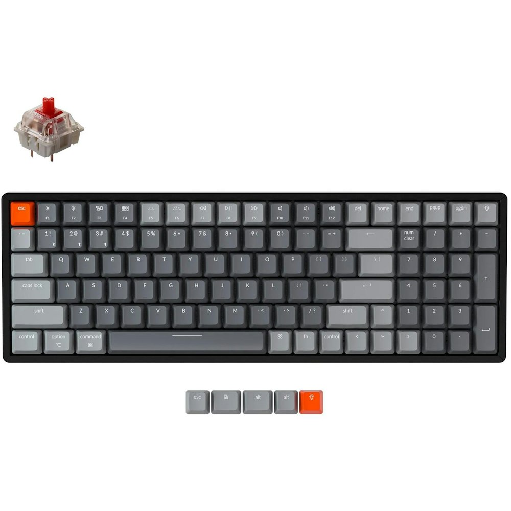 A large main feature product image of Keychron K4  V2 Wireless Mechanical Keyboard  (Red Switch)