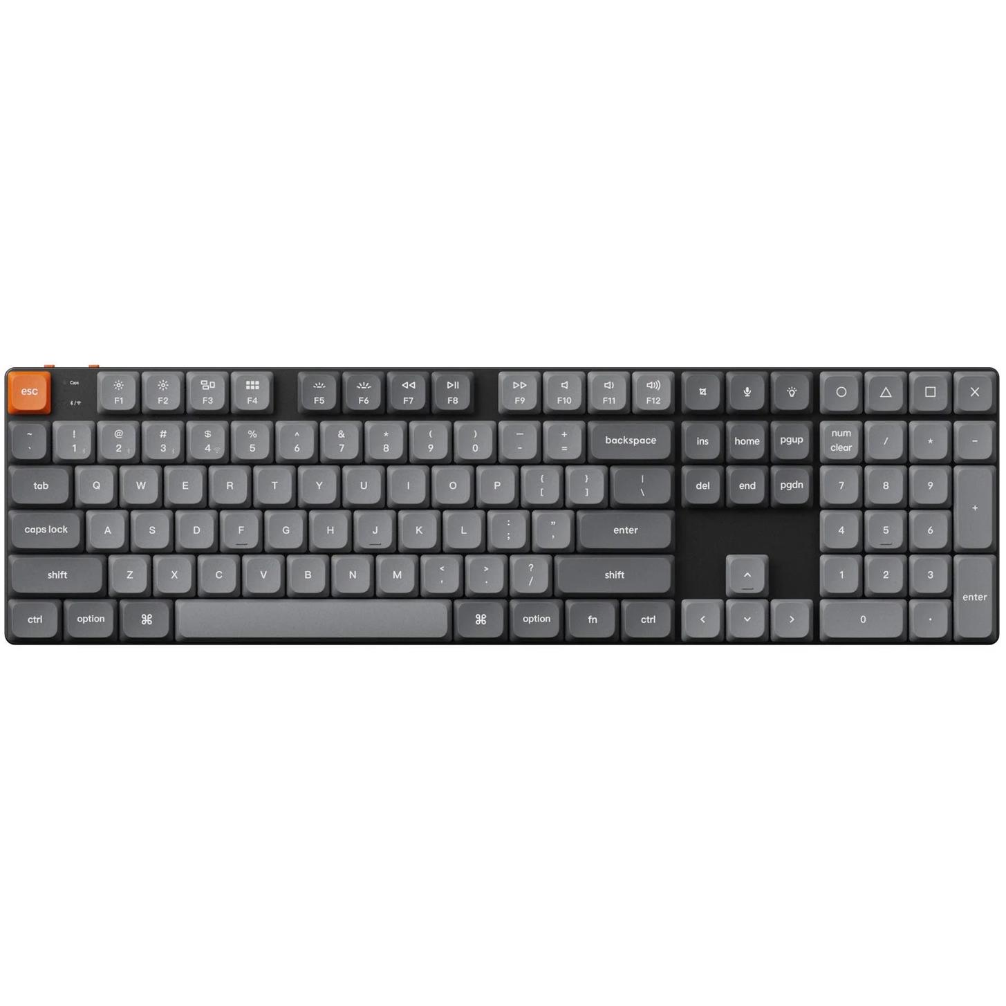 A large main feature product image of Keychron K5 Max - Fullsize Low Profile QMK/VIA RGB Wireless Custom Mechanical Keyboard - Black (Gateron Red Switch)