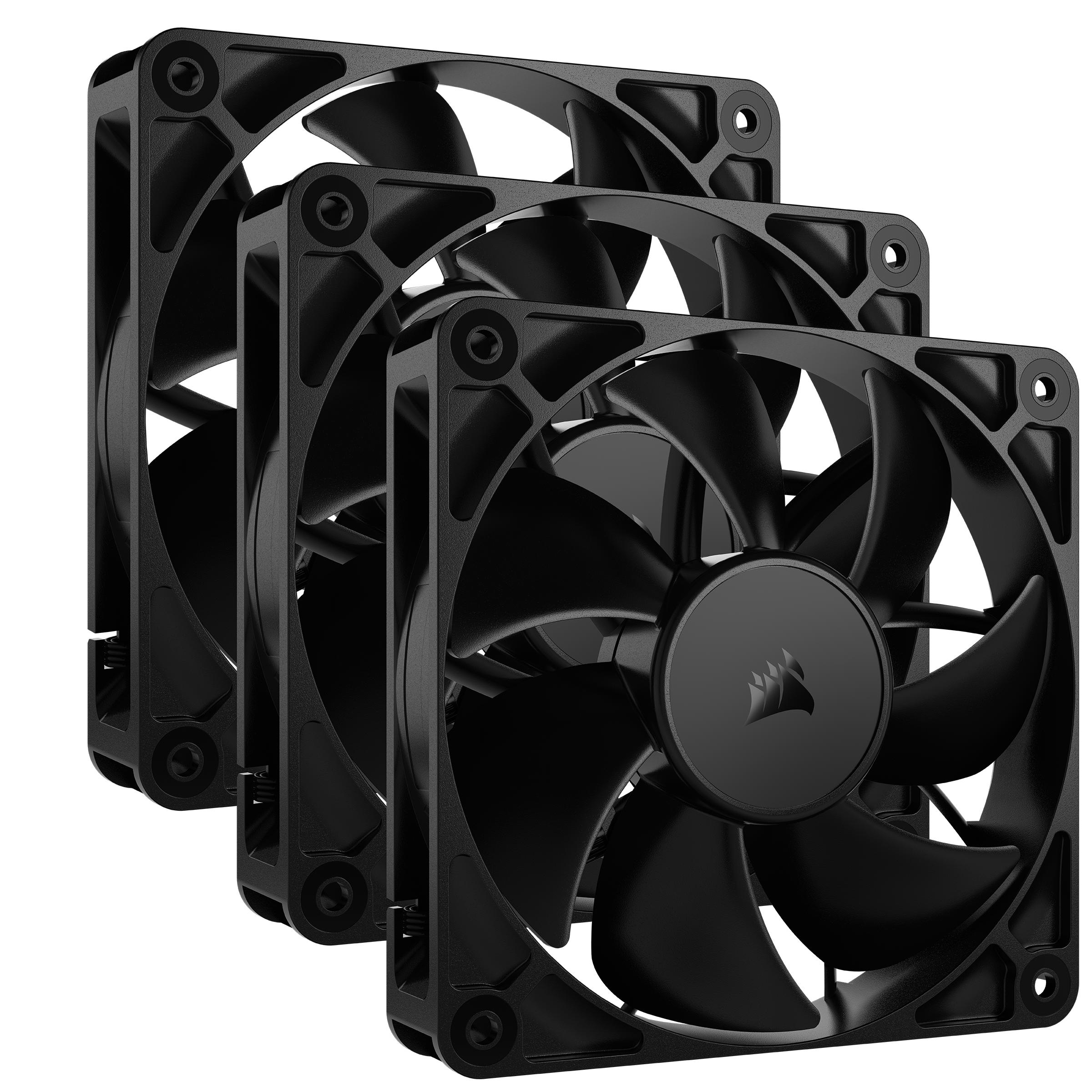 Ventilateurs PC CORSAIR RS120 Triple Pack - 120mm PWM, Daisy-Chain, Faible Bruit
