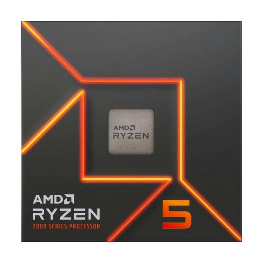 A large main feature product image of AMD Ryzen 5 7600 6 Core 12 Thread Up To 5.2GHz AM5 - With Wraith Stealth Cooler