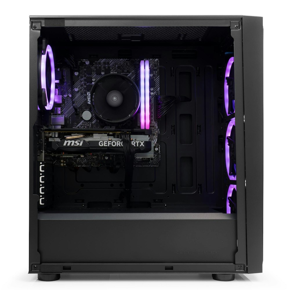 A large main feature product image of PLE Sabre RTX 4060 Prebuilt Ready To Go Gaming PC