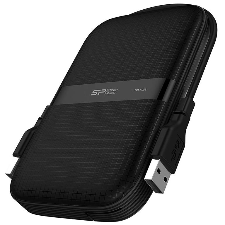 Silicon Power Armor A60 Externe Festplatte – 5 TB, Schwarz, Robustes Gehäuse