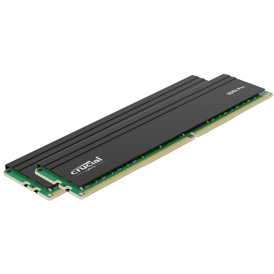 A large main feature product image of Crucial Pro 32GB Kit (2x16GB) DDR4-3200 C22