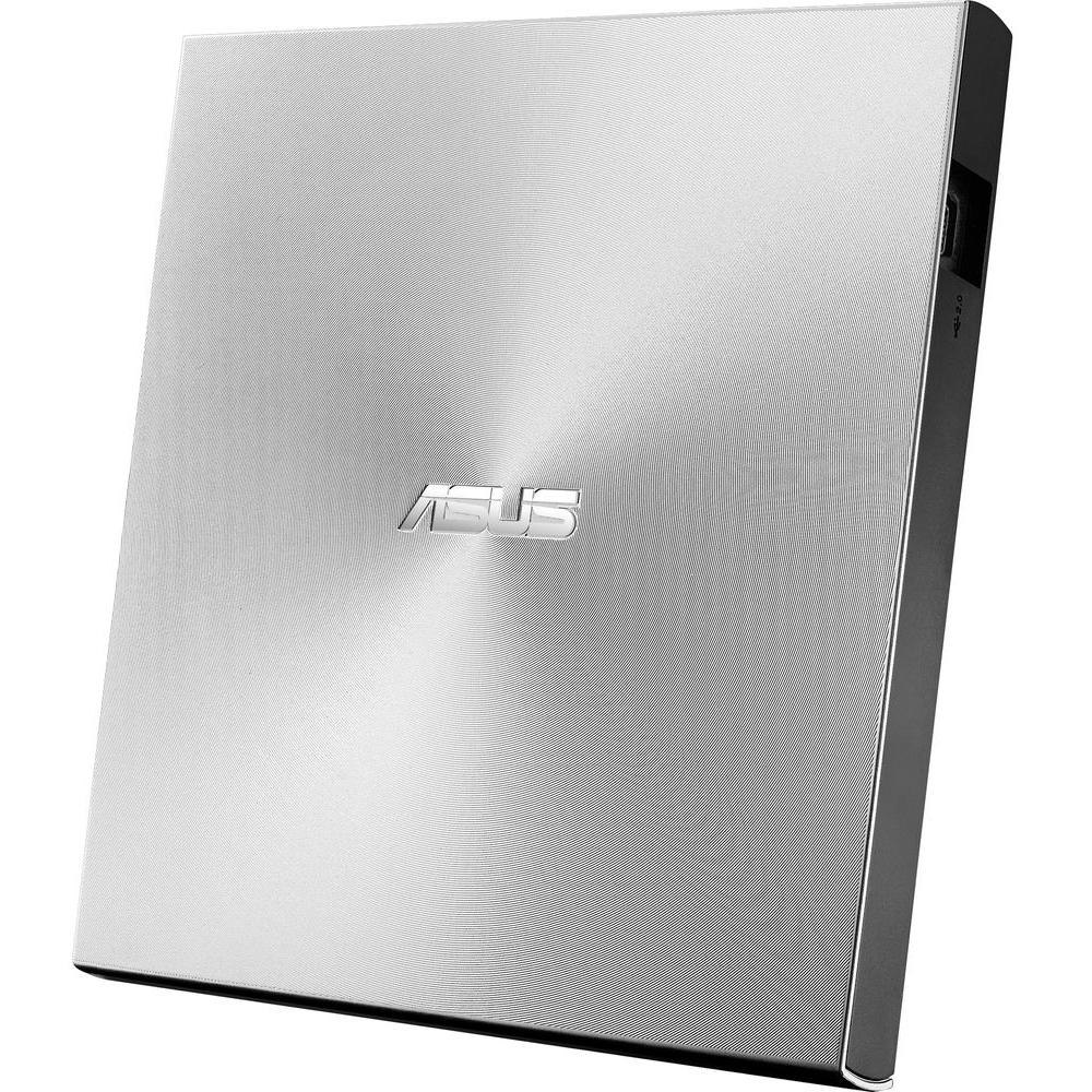 A large main feature product image of ASUS ZenDrive U9M External USB-A/C DVD Drive - Silver