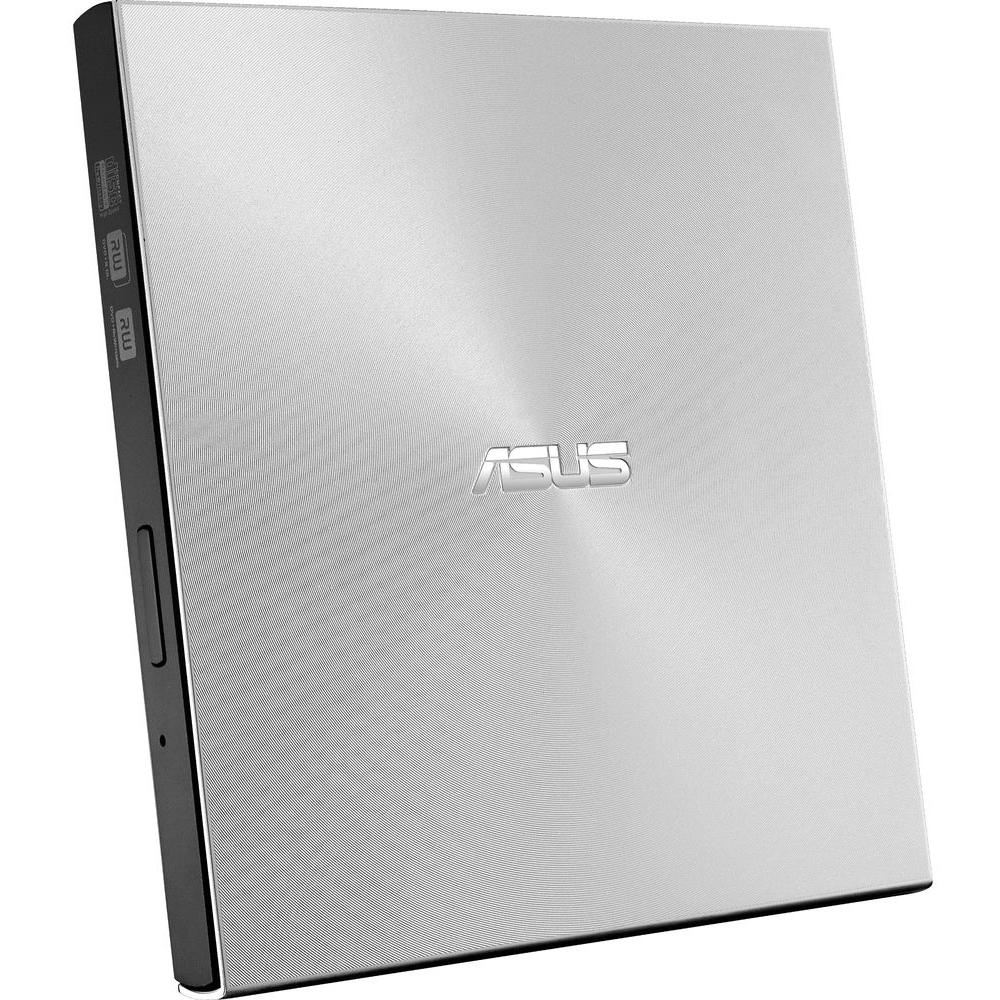 A large main feature product image of ASUS ZenDrive U9M External USB-A/C DVD Drive - Silver