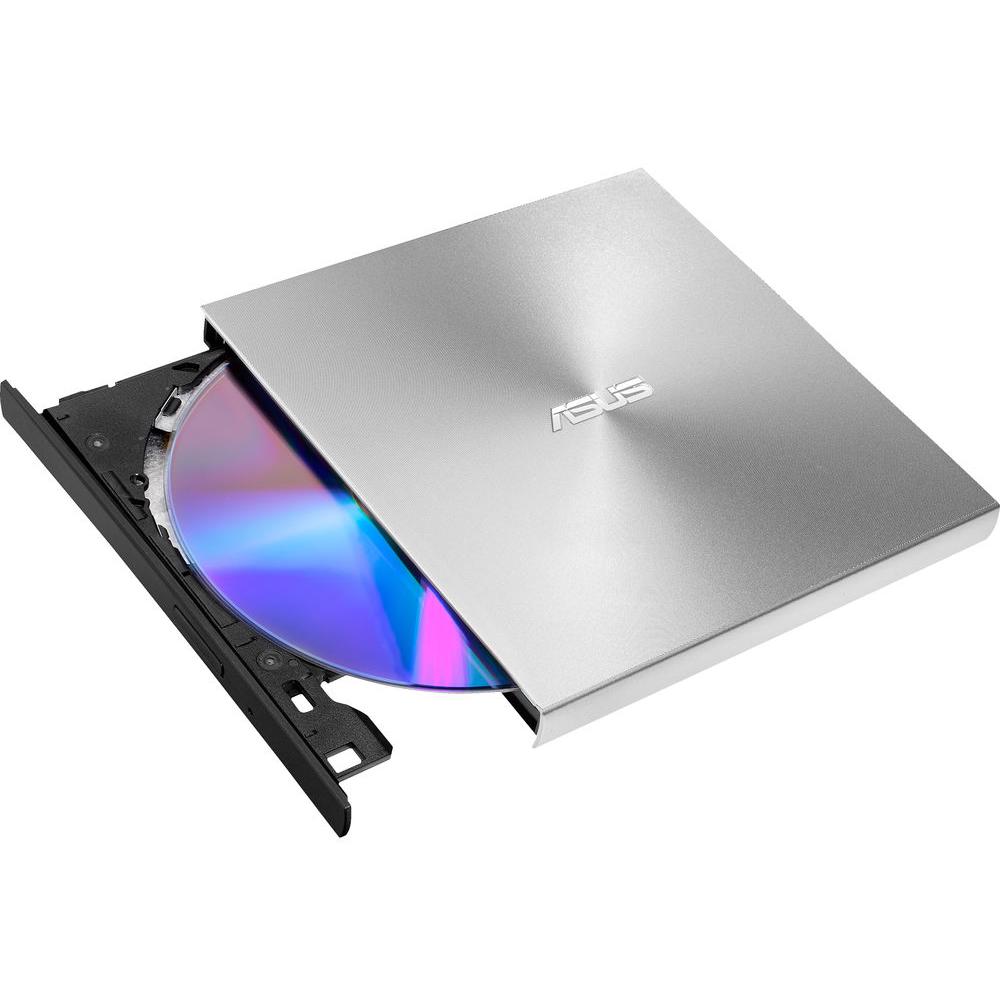 A large main feature product image of ASUS ZenDrive U9M External USB-A/C DVD Drive - Silver