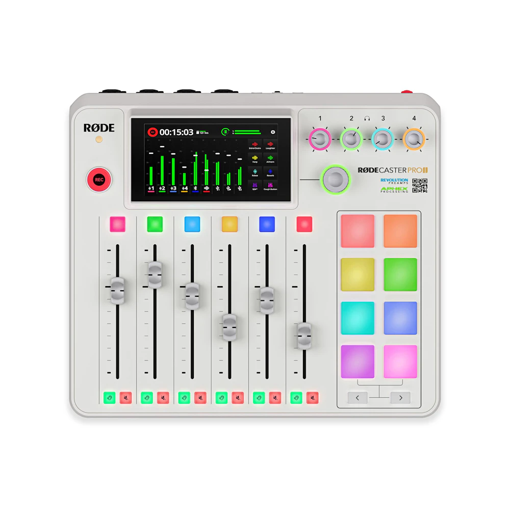 RODE RODECaster Pro II - Integrated Audio Production Studio (White)