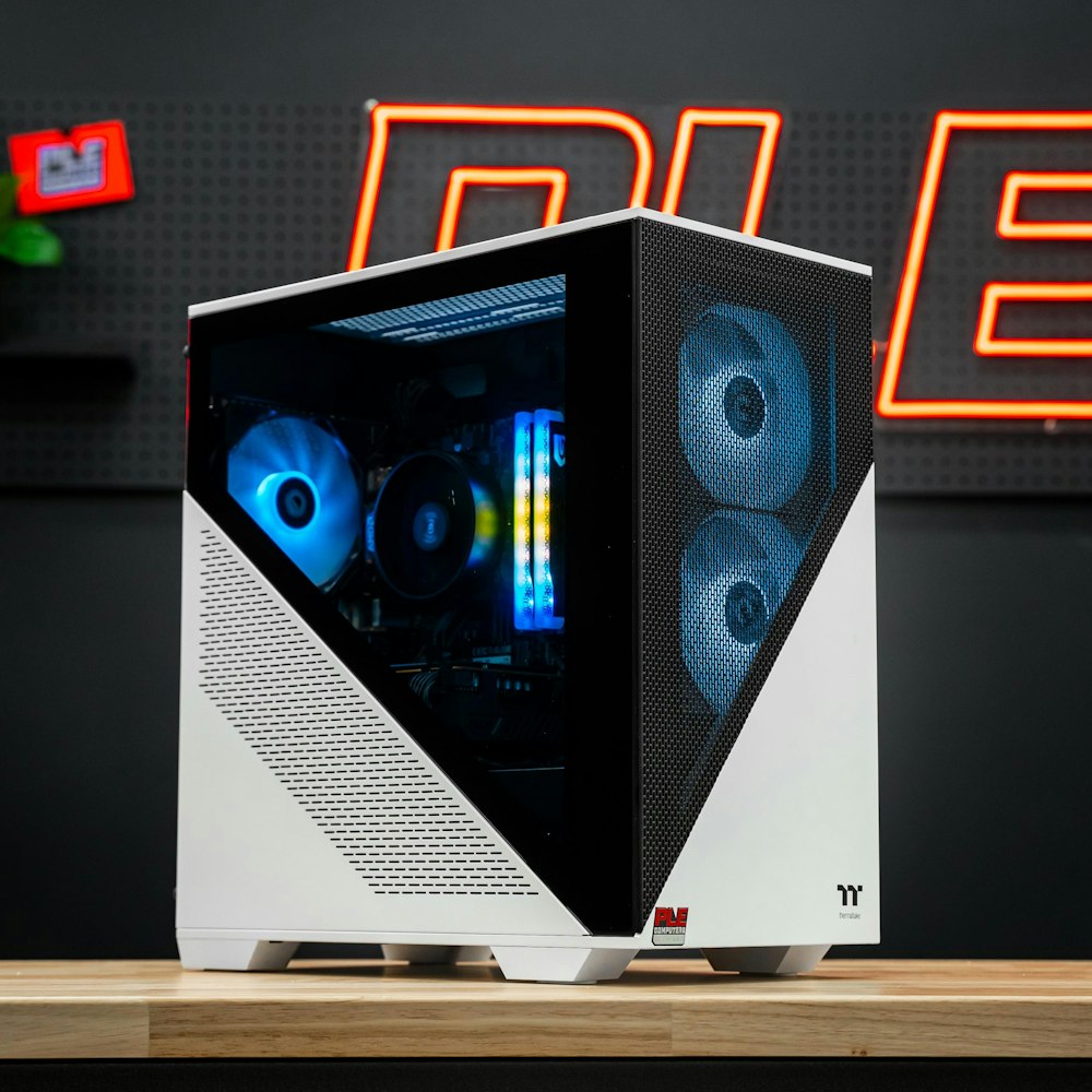A large main feature product image of PLE Trinity RX 7600 Prebuilt Ready To Go Gaming PC
