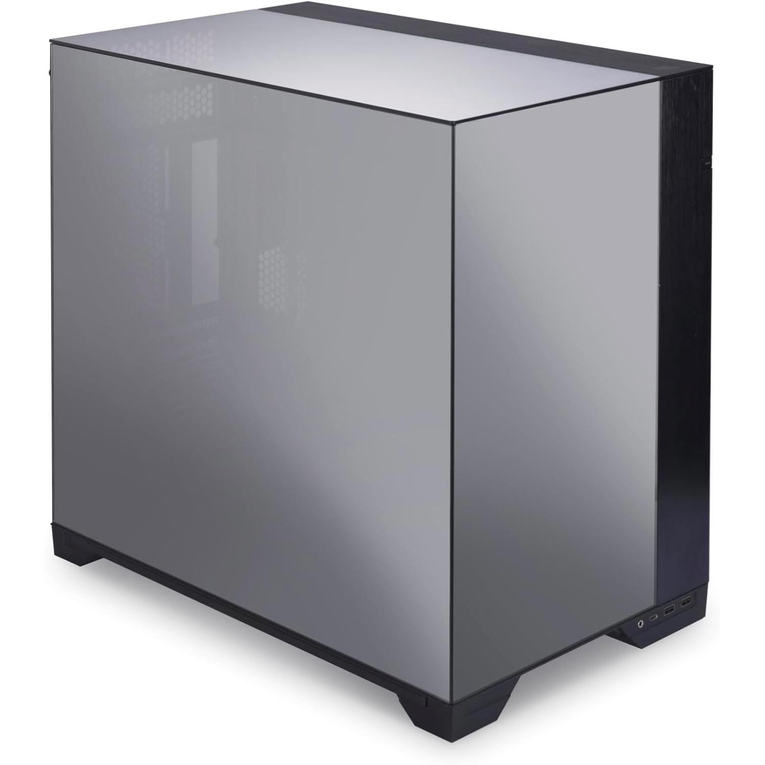 A large main feature product image of Lian Li O11 Vision - Mid Tower ATX Case (Chrome)