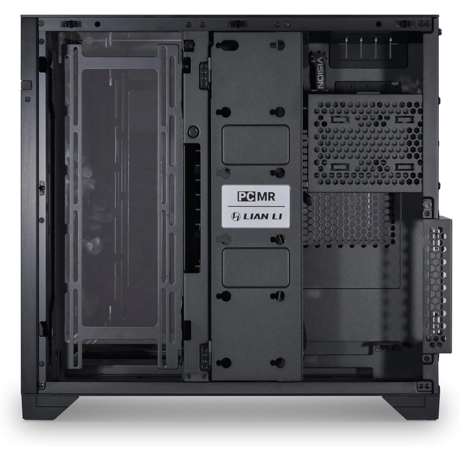 A large main feature product image of Lian Li O11 Vision - Mid Tower ATX Case (Chrome)