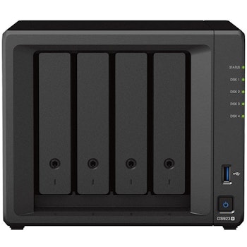 Product image of Synology DiskStation DS923+ 4-Bay NAS (2.6GHz Ryzen 2-Core, 4GB RAM, 1GbE) - Click for product page of Synology DiskStation DS923+ 4-Bay NAS (2.6GHz Ryzen 2-Core, 4GB RAM, 1GbE)