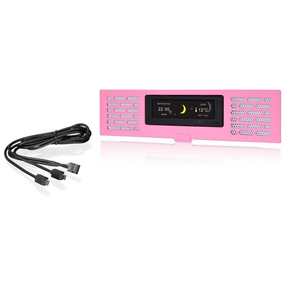 A large main feature product image of Thermaltake LCD Display Panel Kit for The Tower 200 (Bubble Pink)