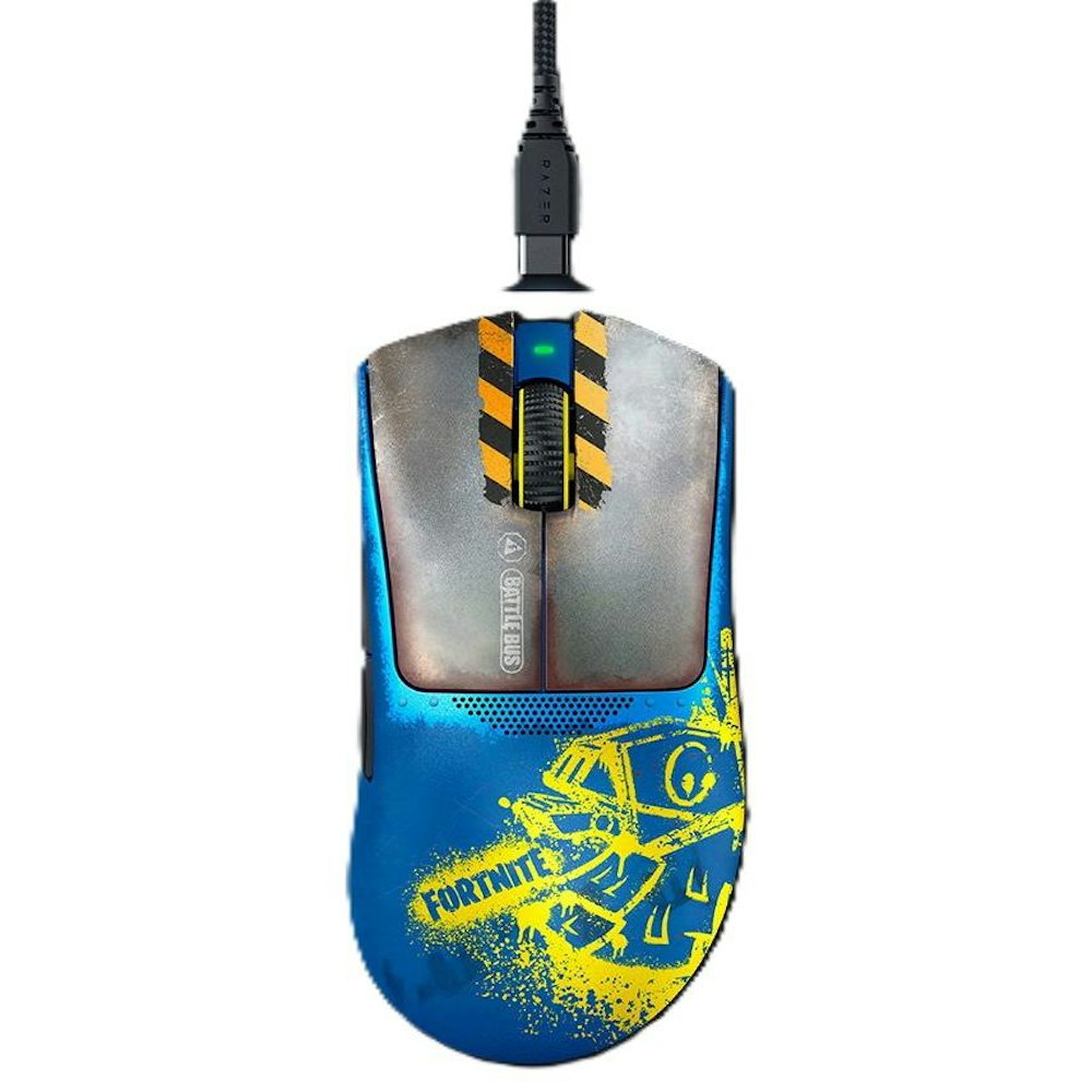 A large main feature product image of Razer DeathAdder V3 Pro Fortnite Edition - Wireless Lightweight Ergonomic eSports Mouse