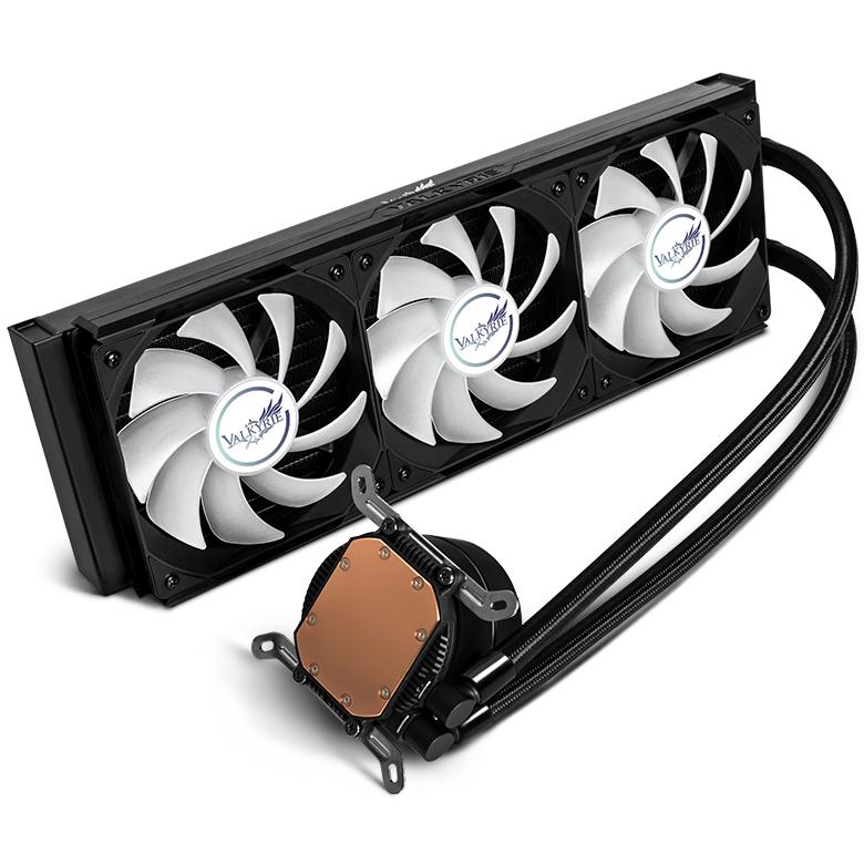 A large main feature product image of Valkyrie A360 ARGB - 360mm AIO CPU Liquid Cooler (Black)