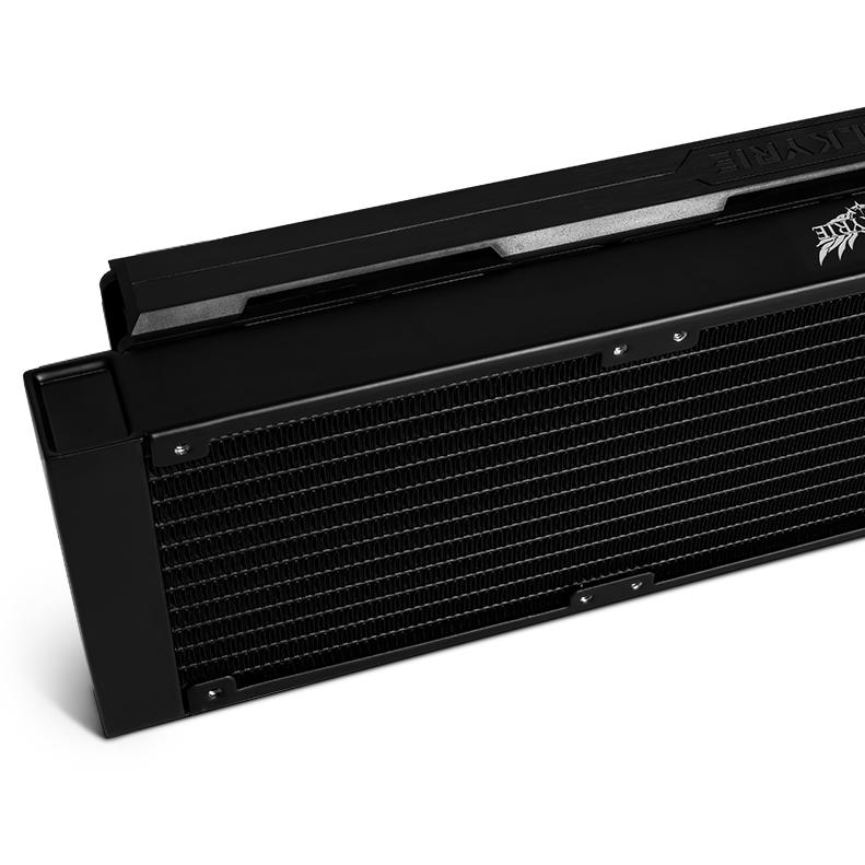 A large main feature product image of Valkyrie A360 ARGB - 360mm AIO CPU Liquid Cooler (Black)