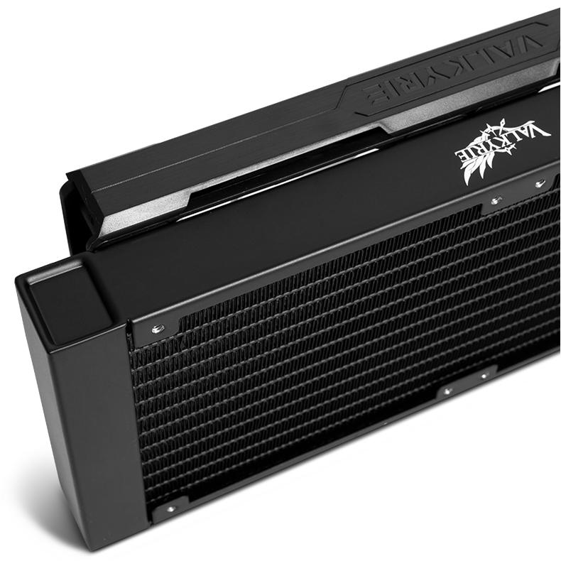 A large main feature product image of Valkyrie A240 ARGB - 240mm AIO CPU Liquid Cooler (Black)