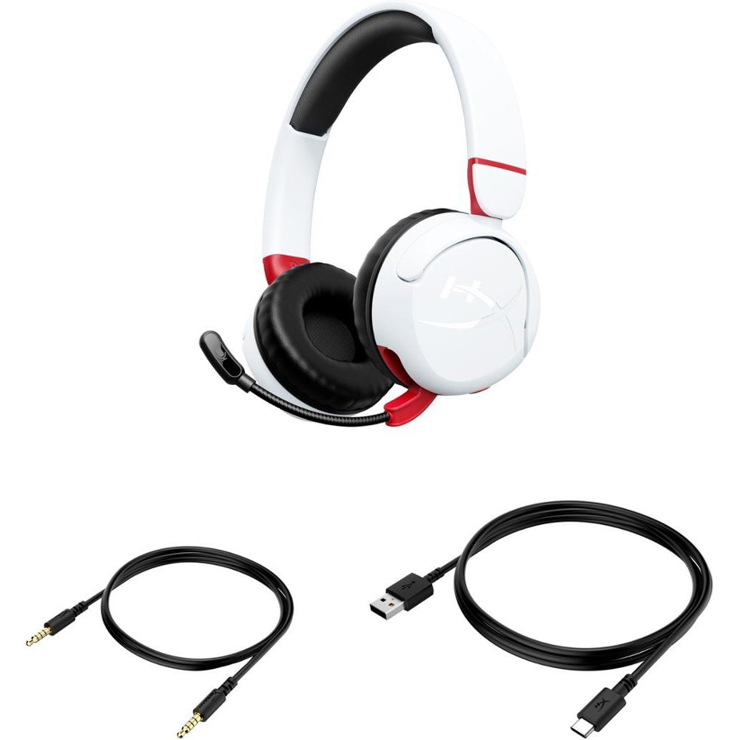 A large main feature product image of HyperX Cloud Mini Wireless - Compact Headset for Young Gamers (White)