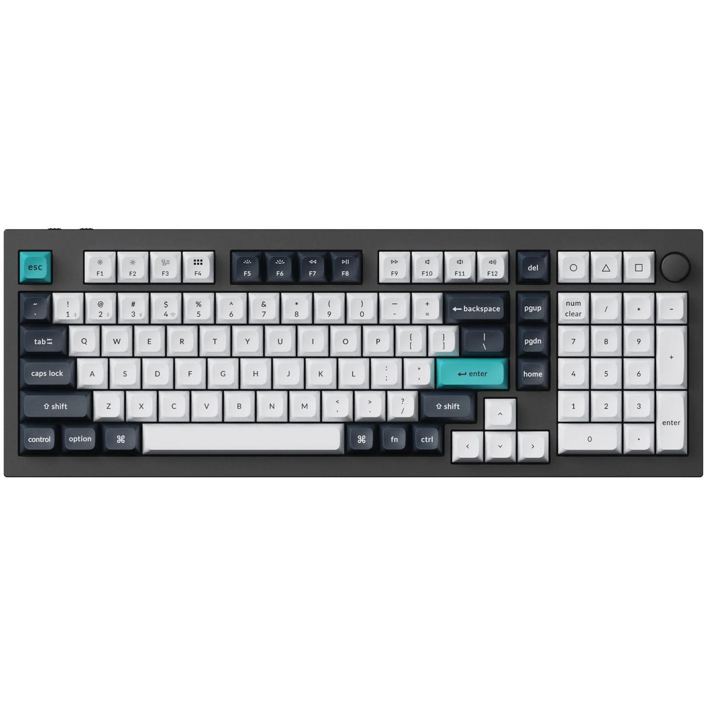 A large main feature product image of Keychron Q5 Max - 96% QMK/VIA RGB Wireless Custom Mechanical Keyboard - Black (Gateron Jupiter Red Switch)