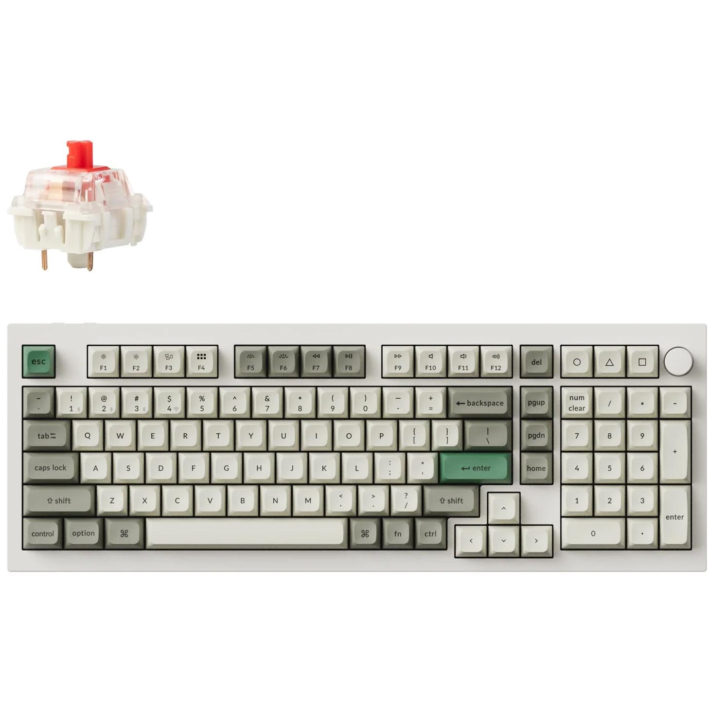 A large main feature product image of Keychron Q5 Max - 96% QMK/VIA RGB Wireless Custom Mechanical Keyboard - White (Gateron Jupiter Red Switch)