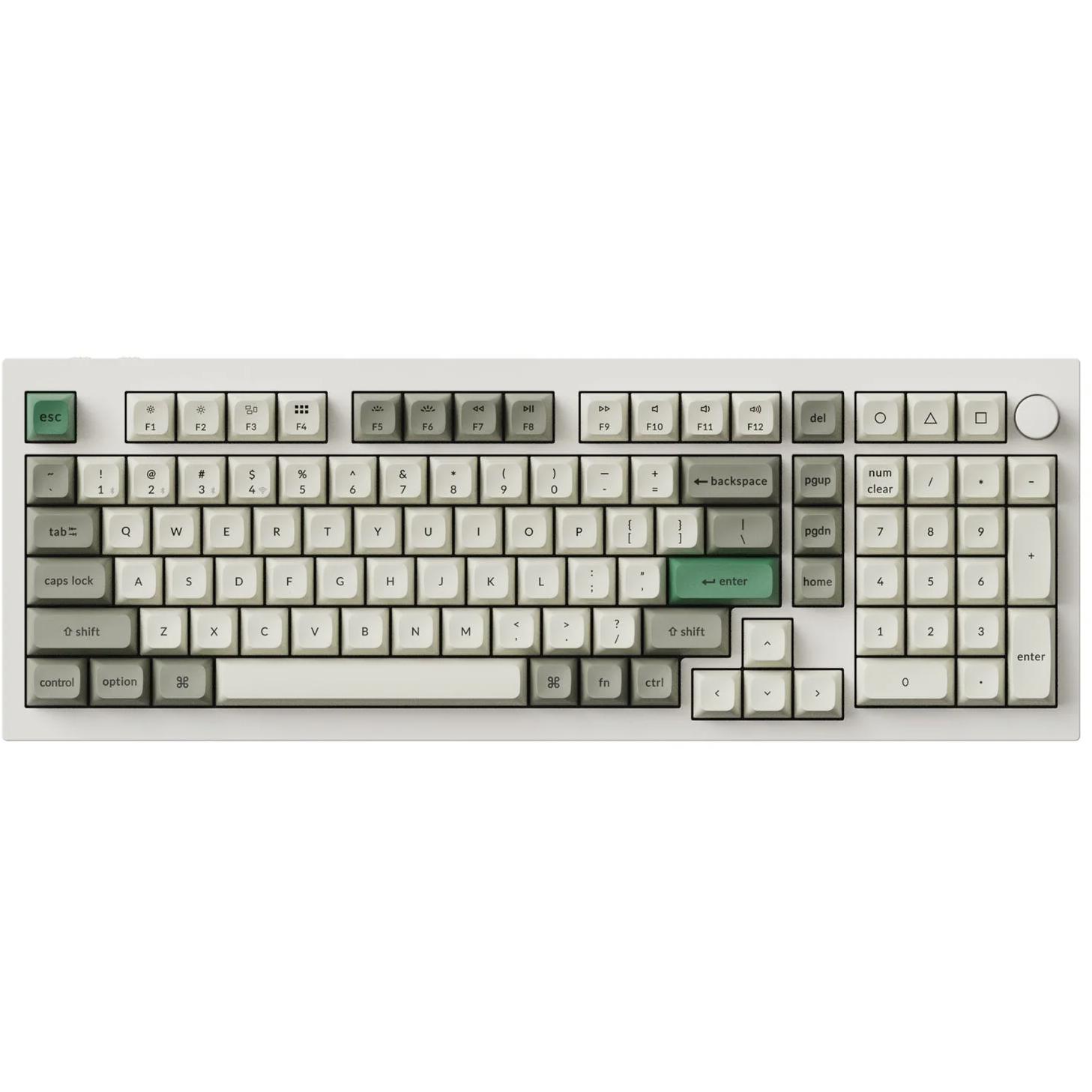 A large main feature product image of Keychron Q5 Max - 96% QMK/VIA RGB Wireless Custom Mechanical Keyboard - White (Gateron Jupiter Red Switch)