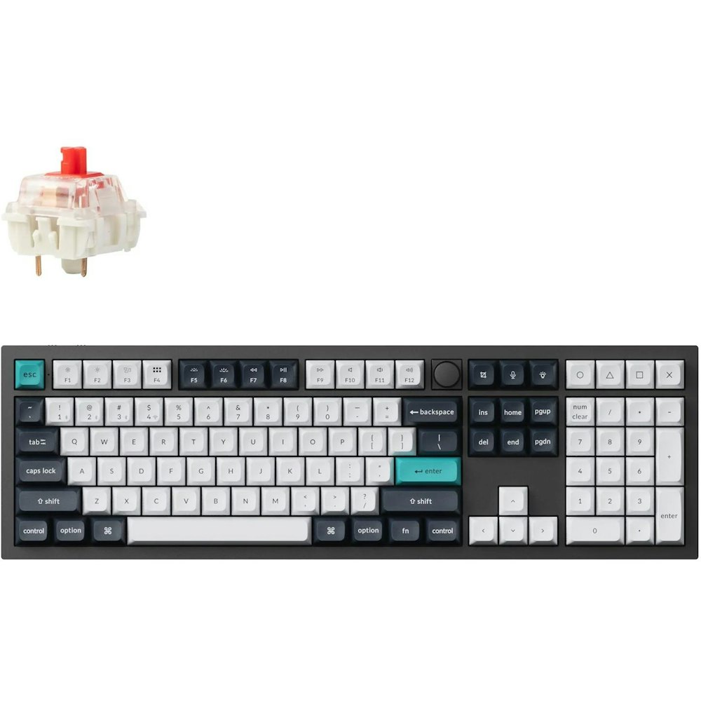 A large main feature product image of Keychron Q6 Max - Fullsize QMK/VIA Wireless Custom Mechanical Keyboard - Black (Gateron Jupiter Red Switch)