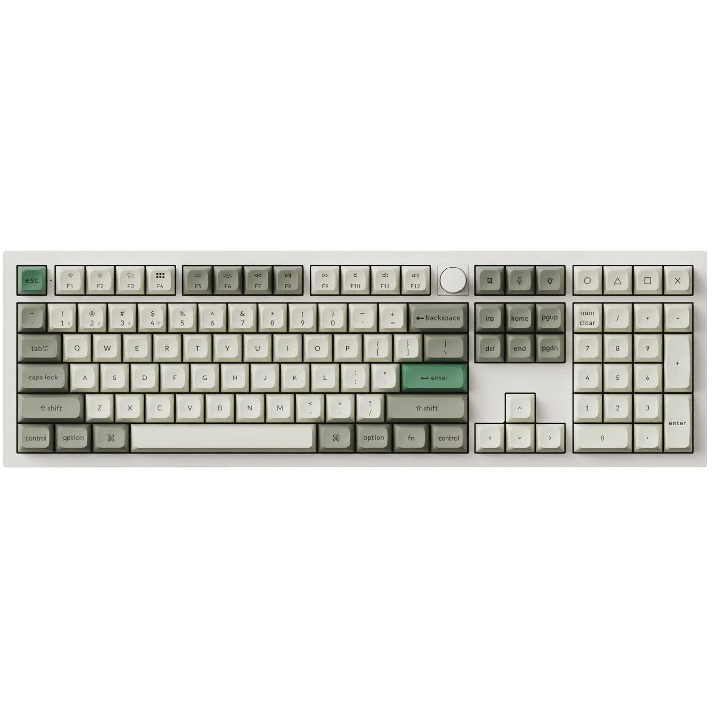 A large main feature product image of Keychron Q6 Max - Fullsize QMK/VIA Wireless Custom Mechanical Keyboard - White (Gateron Jupiter Banana Switch)