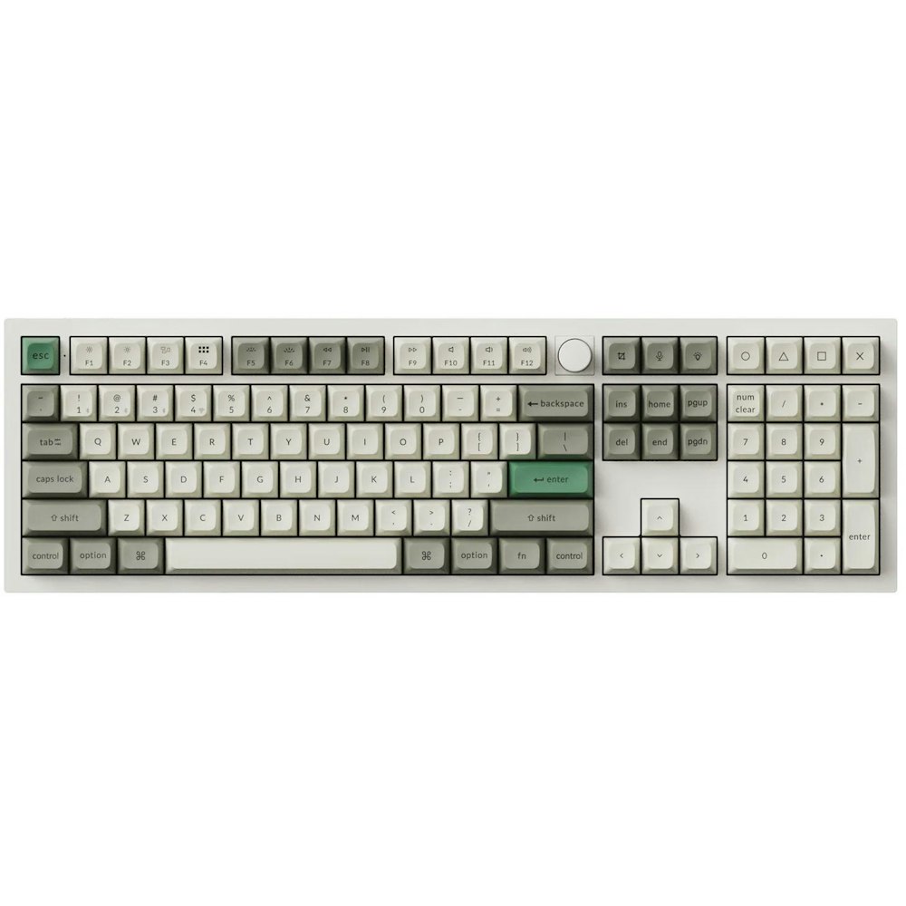 A large main feature product image of Keychron Q6 Max - Fullsize QMK/VIA Wireless Custom Mechanical Keyboard - White (Gateron Jupiter Banana Switch)
