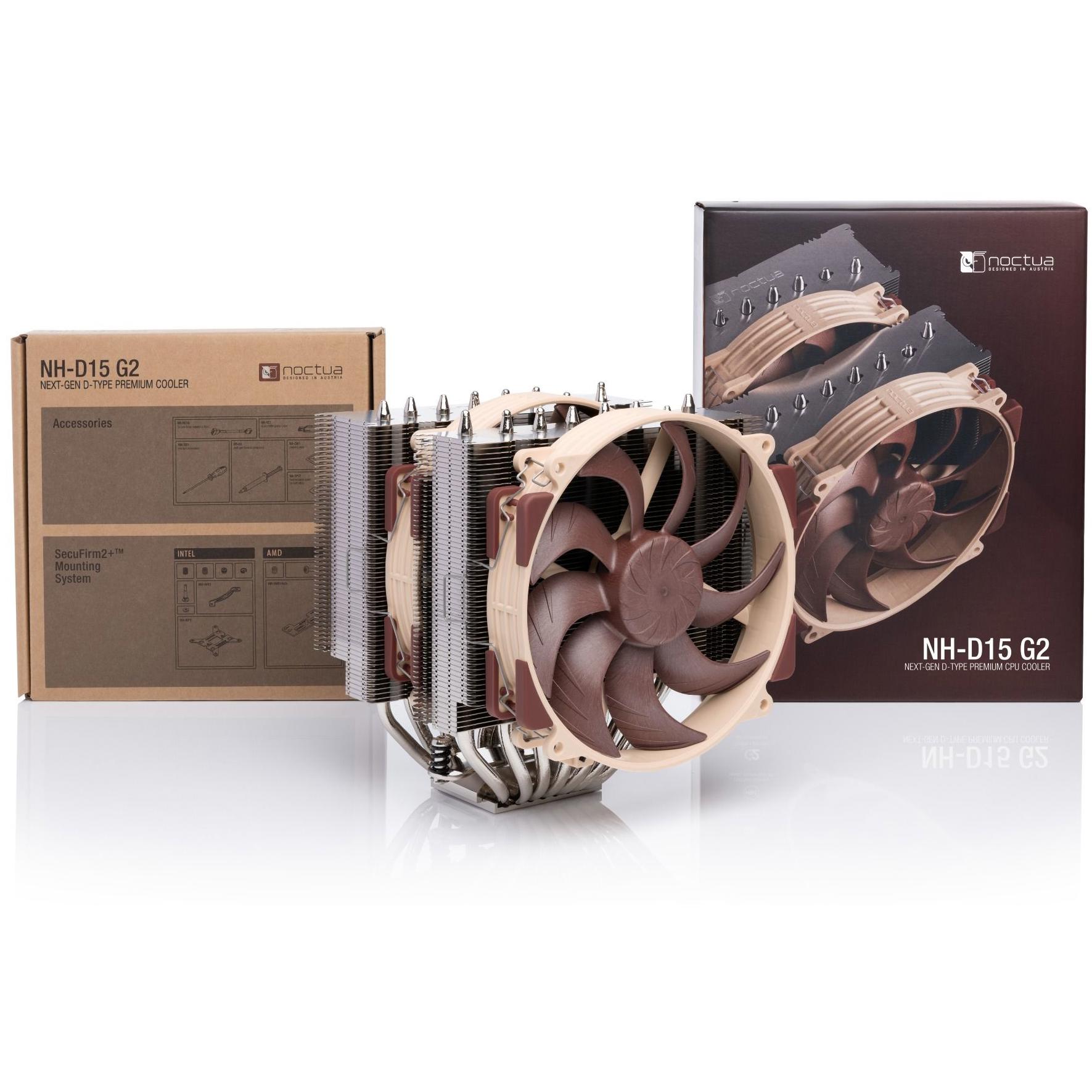 A large main feature product image of Noctua NH-D15 G2 - High Performance Multi-Socket PWM CPU Cooler
