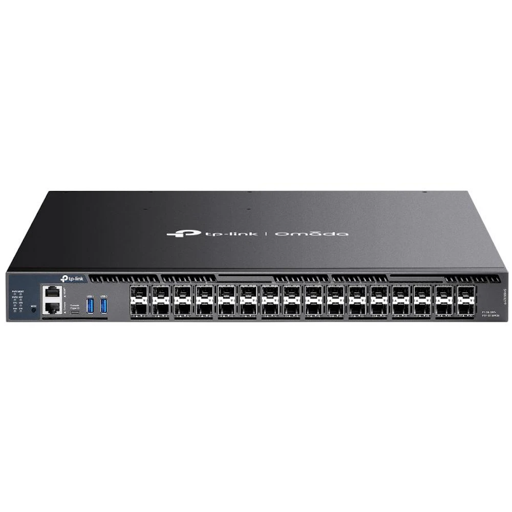 TP-Link Omada 26-Port 10GbE Stackable L3 Managed Aggregation Switch with 6x 25GbE Slots
