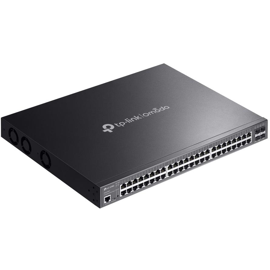 A large main feature product image of TP-Link Omada SG3452XMPP - 48-Port Gigabit and 4-Port 10GE SFP+ L2+ Managed Switch with 40-Port PoE+ & 8-Port PoE++