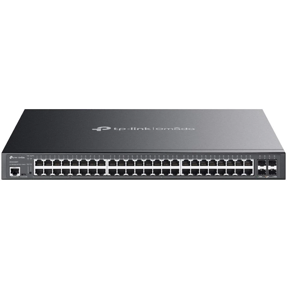 TP-Link Omada SG3452XMPP - 48-Port Gigabit and 4-Port 10GE SFP+ L2+ Managed Switch with 40-Port PoE+ & 8-Port PoE++