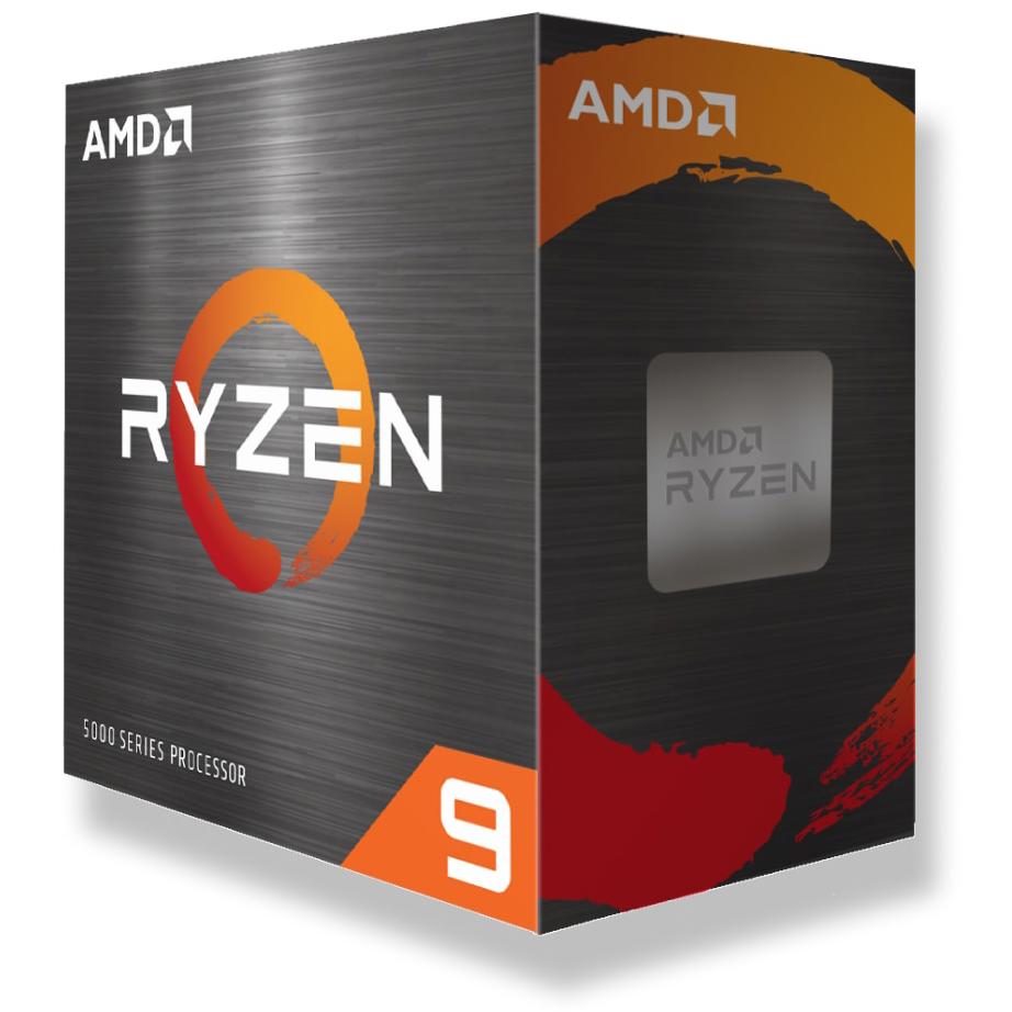 A large main feature product image of AMD Ryzen 9 5900XT 16 Core 32 Thread Up to 4.8GHz AM4 - No HSF Retail Box