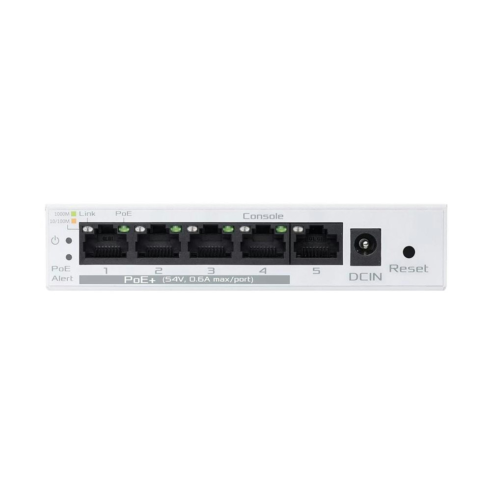 A large main feature product image of ASUS ExpertWiFi EBP15 Smart Managed 5 Port Gigabit PoE+ Switch