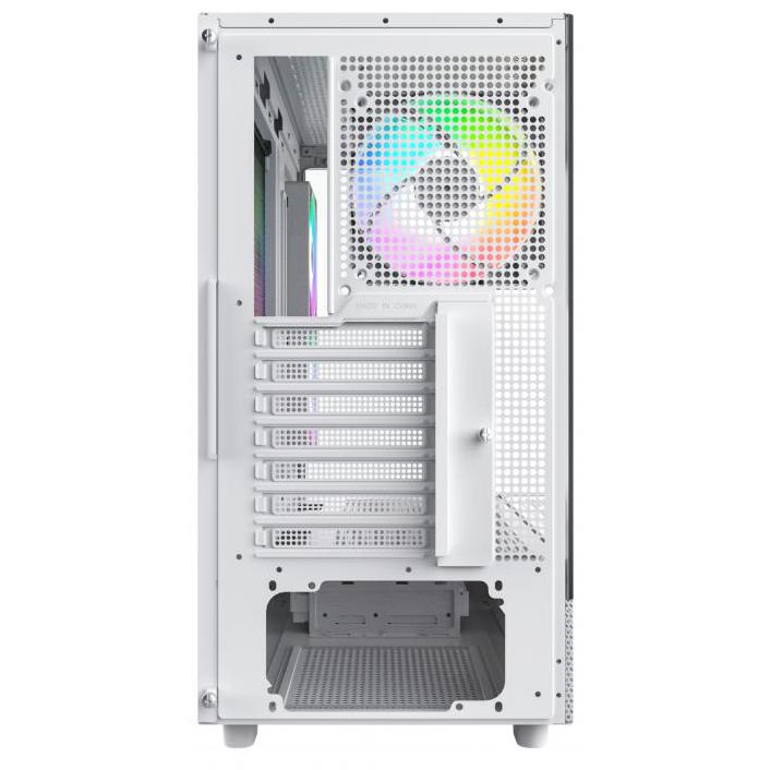 A large main feature product image of Montech XR Tempered Glass Mid Tower Case (White)