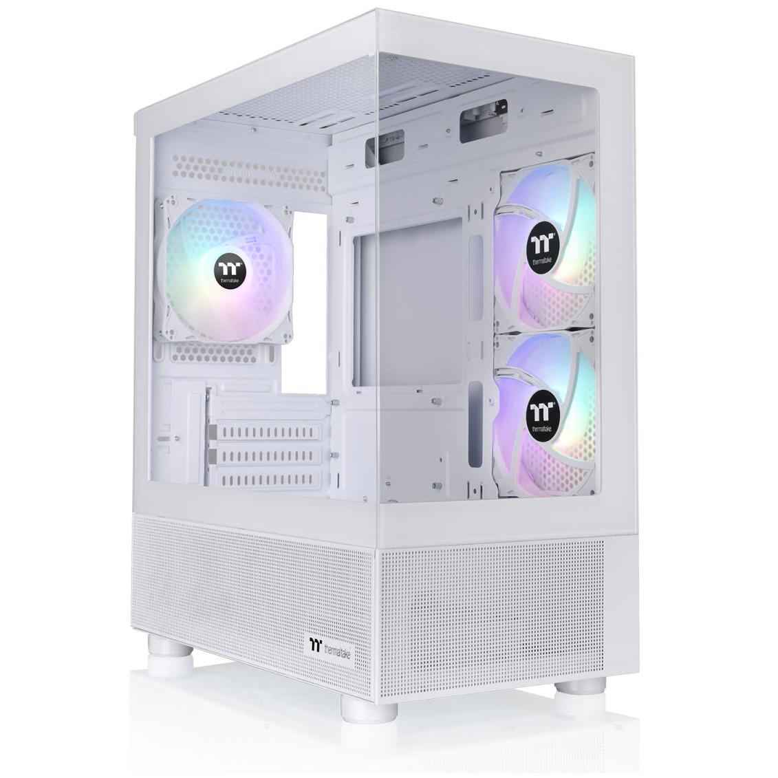 A large main feature product image of Thermaltake View 170 TG - ARGB Micro Tower Case (Snow)