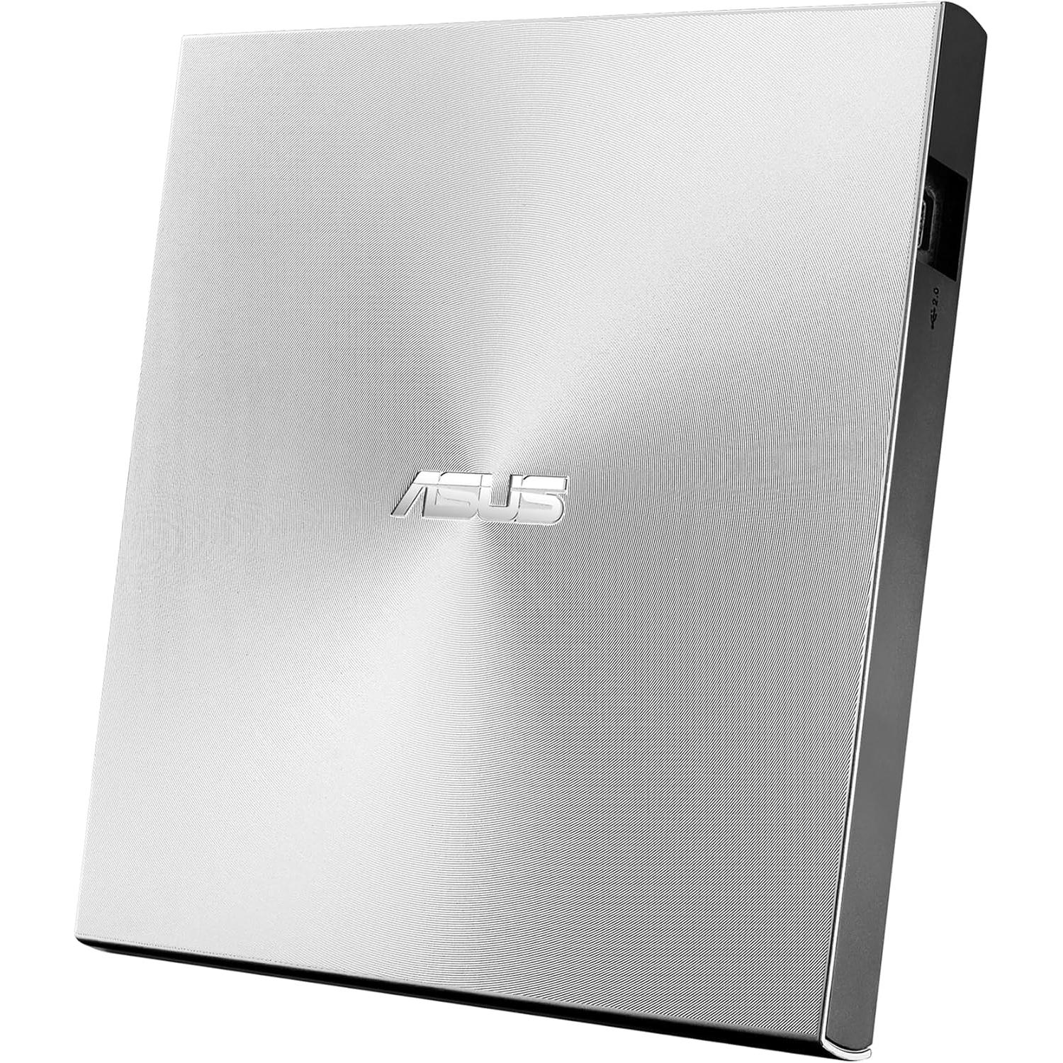 A large main feature product image of ASUS ZenDrive U8M Ultra Slim External USB C DVD Drive