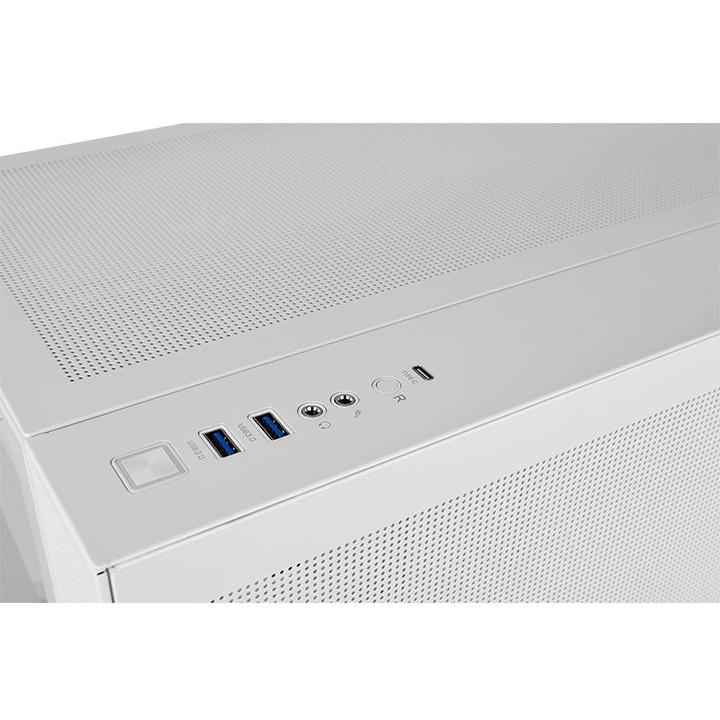 A large main feature product image of Thermaltake View 380 TG - Mid Tower Case (Snow)